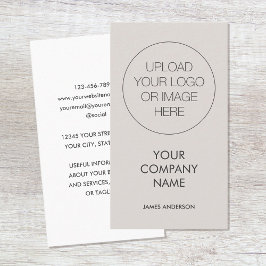 Hedendaagse minimalistische custom Logo lichtgrijs Visitekaartje