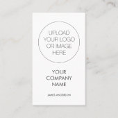 Hedendaagse minimalistische custom Logo wit grijs Visitekaartje (Voorkant)