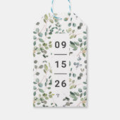 Hedendaagse minimalistische eucalyptus cadeaulabel (Voorkant)