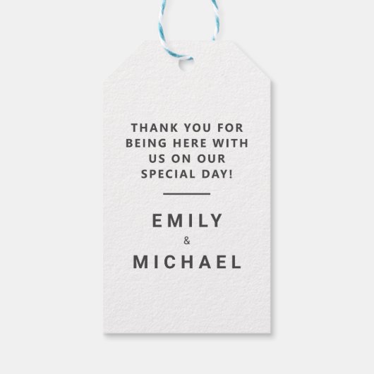 Hedendaagse minimalistische eucalyptus cadeaulabel (Achterkant)