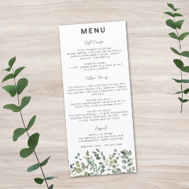 Hedendaagse minimalistische eucalyptus menu