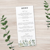 Hedendaagse minimalistische eucalyptus menu