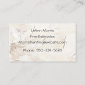 Hedendaagse, minimalistische getextureerde achterg visitekaartje (Achterkant)