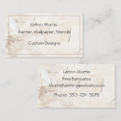 Hedendaagse, minimalistische getextureerde achterg visitekaartje (Voorkant / Achterkant)