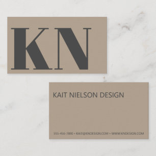 Hedendaagse Minimalistische Krachtige Monogram Tau Visitekaartje