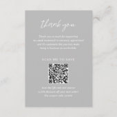 Hedendaagse minimalistische leisteen grijs modern bedankkaart (Voorkant)