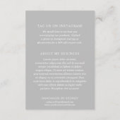 Hedendaagse minimalistische leisteen grijs modern bedankkaart (Achterkant)