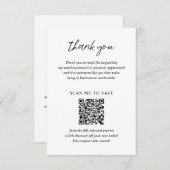 Hedendaagse minimalistische moderne business bedankkaart (Voorkant / Achterkant)