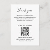 Hedendaagse minimalistische moderne business bedankkaart (Voorkant)