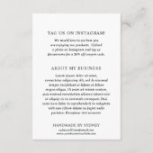 Hedendaagse minimalistische moderne business bedankkaart (Achterkant)