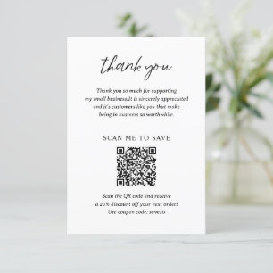 Hedendaagse minimalistische moderne business bedankkaart