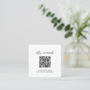 Hedendaagse minimalistische QR-code Modern Vierkante Visitekaartje