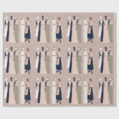 Hedendaagse Mode Illustratie Wrapping Paper Cadeaupapier (Vlak)