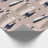 Hedendaagse Mode Illustratie Wrapping Paper Cadeaupapier (Hoek)