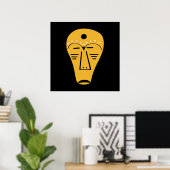 Hedendaagse moderne Aboriginal abstracte gezichtsk Poster (Thuiskantoor)