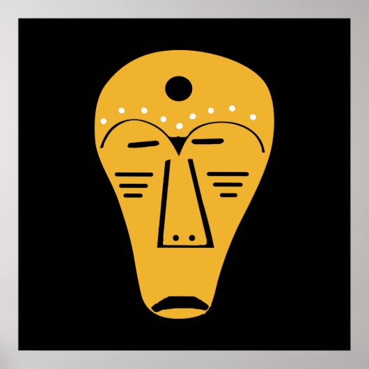 Hedendaagse moderne Aboriginal abstracte gezichtsk Poster (Voorkant)