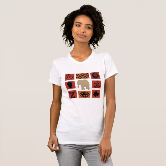 Hedendaagse moderne abstracte Afrikaanse kunst T-shirt (Voorkant volledig)