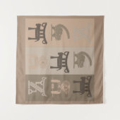 Hedendaagse moderne abstracte Afrikaanse kunst Wandkleed (Voorkant (horizontaal))
