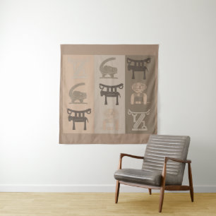 Hedendaagse moderne abstracte Afrikaanse kunst Wandkleed