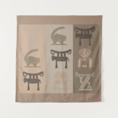 Hedendaagse moderne abstracte Afrikaanse kunst Wandkleed (Voorkant)