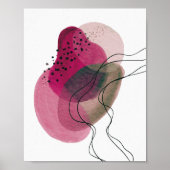 hedendaagse moderne Abstracte roze brons zwart Poster (Voorkant)