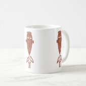 Hedendaagse moderne abstracte silhouet koffiemok (Voorkant rechts)