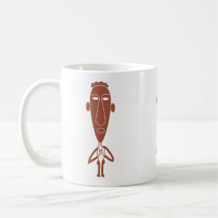 Hedendaagse moderne abstracte silhouet koffiemok