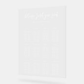 Hedendaagse Moderne Bruiloft Duidelijke Zitgrafiek Acryl Bord (Hoek)