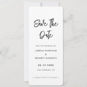 Hedendaagse moderne fotostrip Sla de datum op Aankondiging (Achterkant)