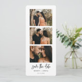 Hedendaagse moderne fotostrip Sla de datum op Aankondiging (Staand voorkant)