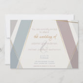 Hedendaagse Moderne Geometrische Strepen Taupe Lei Kaart (Voorkant)