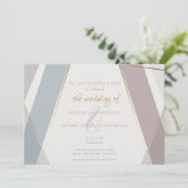 Hedendaagse Moderne Geometrische Strepen Taupe Lei Kaart (Staand voorkant)