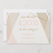hedendaagse moderne geometrische stripes wijzen op save the date (Voorkant)