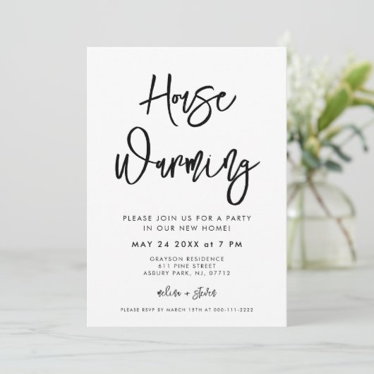 Hedendaagse moderne Housewarming party Kaart (Staand voorkant)