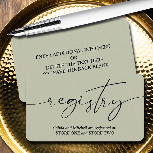 Hedendaagse moderne huwelijksregister informatiekaartje