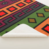 Hedendaagse moderne kleurrijke Afrikaanse kunst Sherpa Deken (3/4)