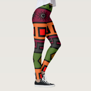 Hedendaagse moderne kunst Afrikaans patroon Leggings