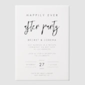 Hedendaagse moderne vrolijk altijd na feest vellum uitnodigingen (Voorkant)