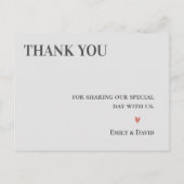 hedendaagse moderne weddenschappen en Bedankt Briefkaart (Achterkant)