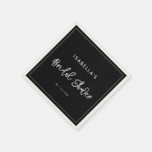 Hedendaagse moderne zwarte Bruidsdouche Servet (Hoek)