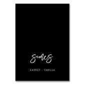 Hedendaagse moderne zwarte bruiloft buffetkaart kaart (Voorkant)