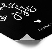 Hedendaagse moderne zwarte Kaarten & Cadeaubordje Poster (Hoek)