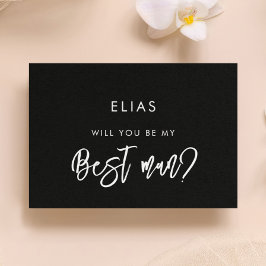 Hedendaagse moderne zwarte trouwgetuige voorstelka kaart