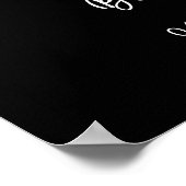 Hedendaagse moderne zwarte Vooravond van de bruilo Poster (Hoek)