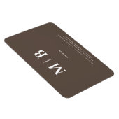 Hedendaagse Monogram Chocolade Save the Date Magneet (Rechterzijde)