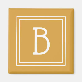 Hedendaagse monogramletter beginsjabloon geel magneet