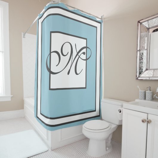 hedendaagse monogrammen douchegordijn (In situ)