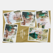 Hedendaagse Mosterd Multi Foto Familiecliché Keuke Theedoek (Horizontaal)