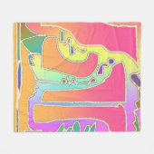 Hedendaagse Mozaïekkunst Fleece Deken (Voorkant (Horizontaal))