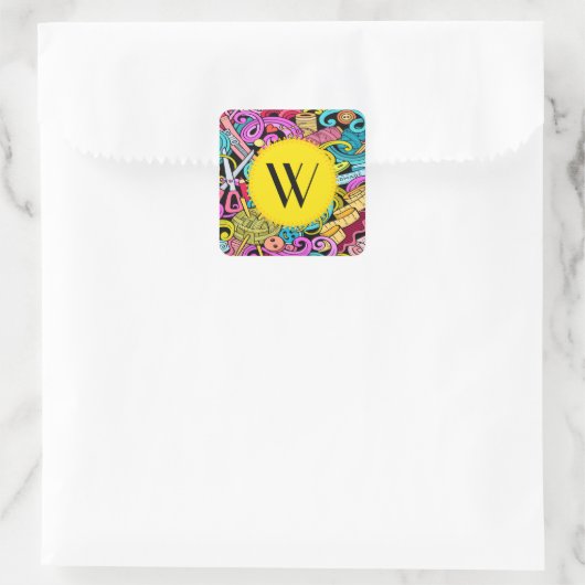 Hedendaagse naai- en breiwerk Sticker (Tas)